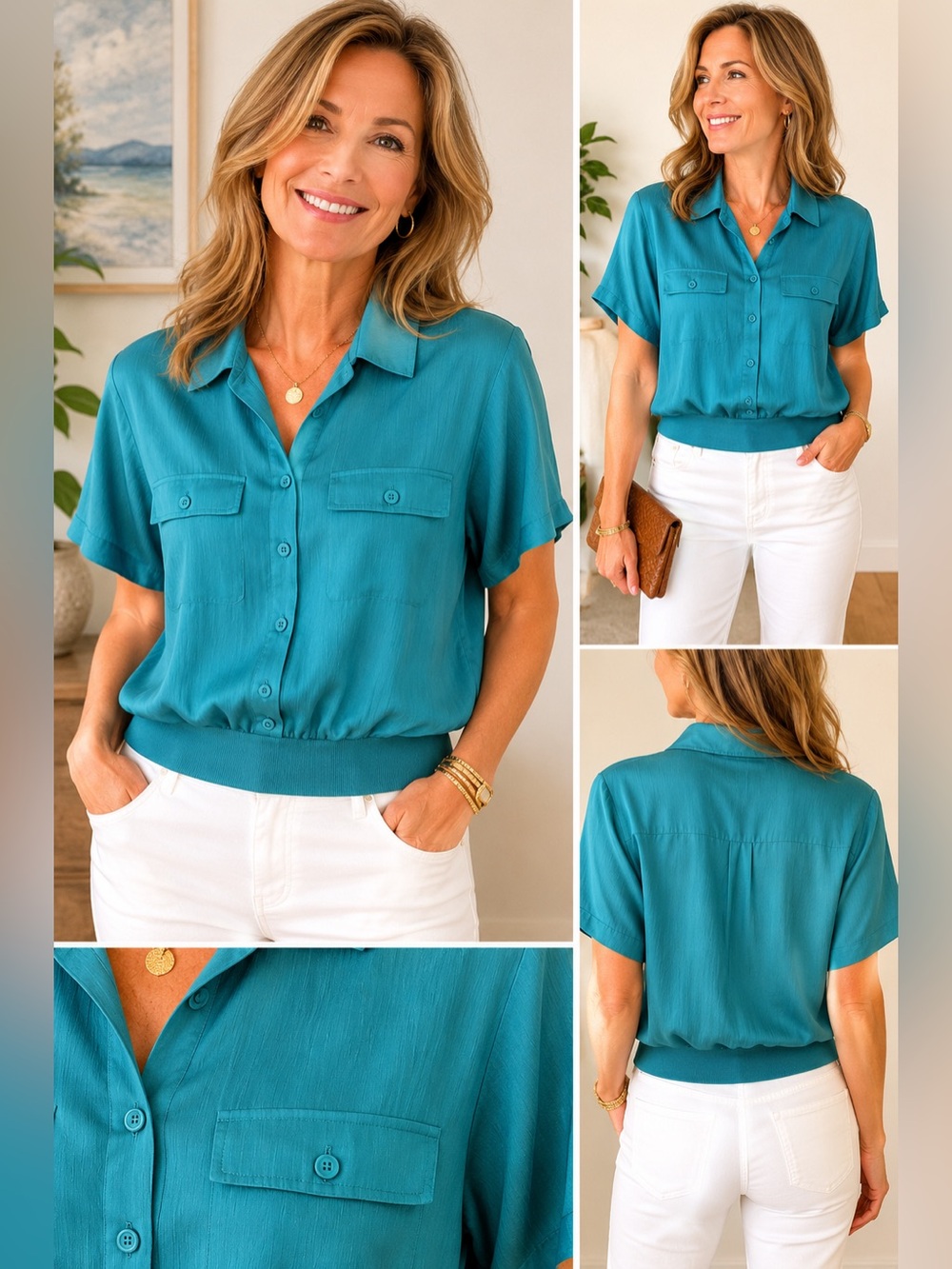 Lauren Lee Silk Top Sz 14
